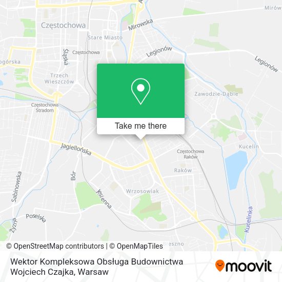 Wektor Kompleksowa Obsługa Budownictwa Wojciech Czajka map