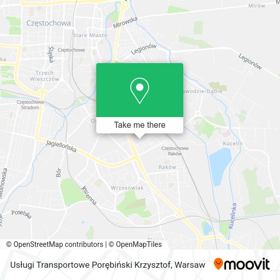 Usługi Transportowe Porębiński Krzysztof map