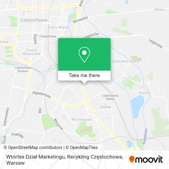 Wtórtex Dział Marketingu, Recykling Częstochowa map