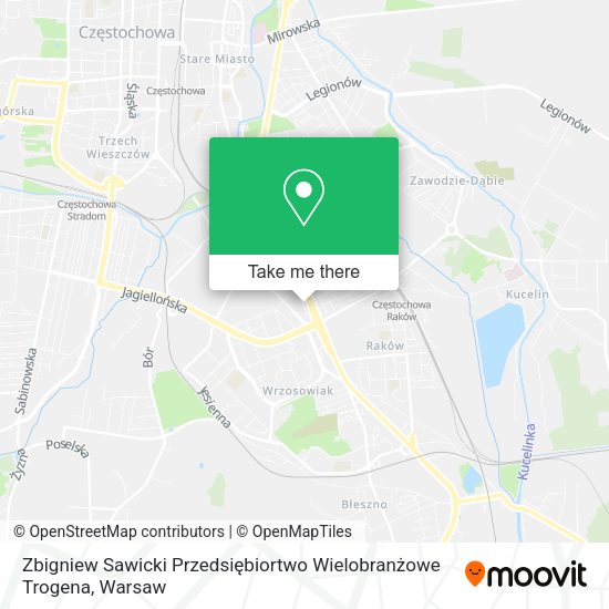 Zbigniew Sawicki Przedsiębiortwo Wielobranżowe Trogena map