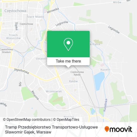 Tramp Przedsiębiorstwo Transportowo-Usługowe Sławomir Gajek map