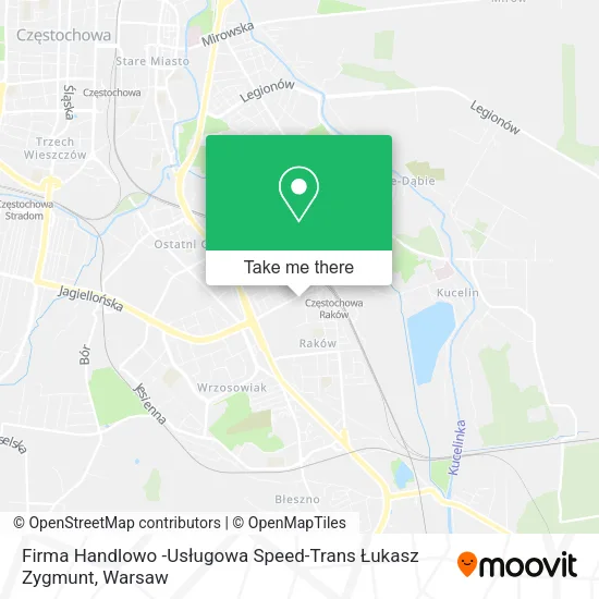Firma Handlowo -Usługowa Speed-Trans Łukasz Zygmunt map