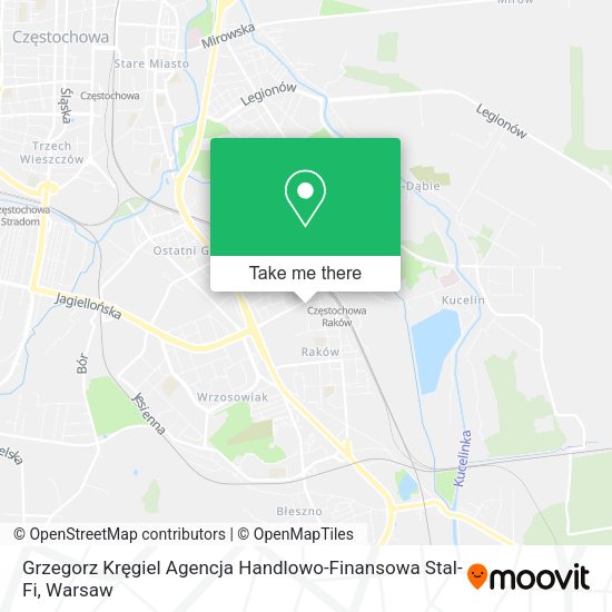 Grzegorz Kręgiel Agencja Handlowo-Finansowa Stal-Fi map