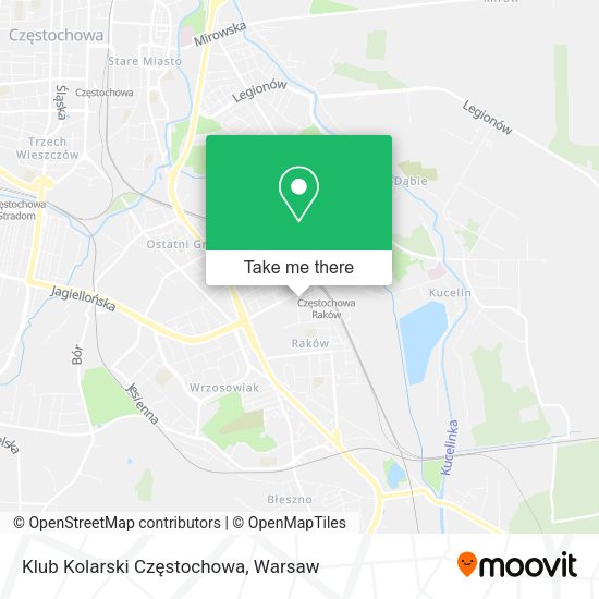 Klub Kolarski Częstochowa map