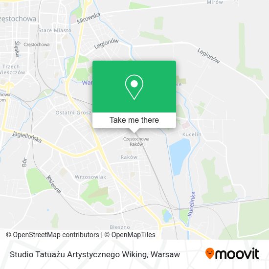 Studio Tatuażu Artystycznego Wiking map