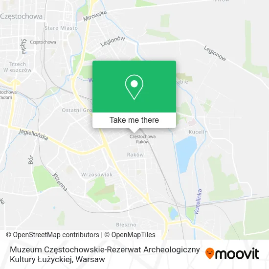 Карта Muzeum Częstochowskie-Rezerwat Archeologiczny Kultury Łużyckiej