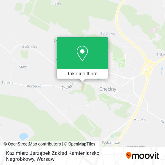 Kazimierz Jarząbek Zakład Kamieniarsko - Nagrobkowy map