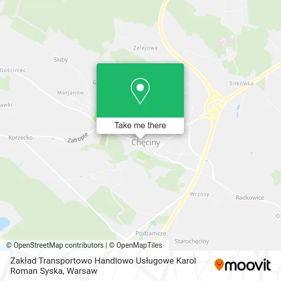 Карта Zakład Transportowo Handlowo Usługowe Karol Roman Syska