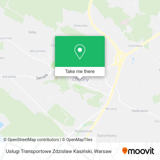 Карта Usługi Transportowe Zdzisław Kasiński