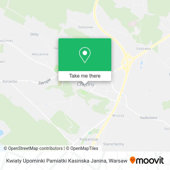 Kwiaty Upominki Pamiatki Kasinska Janina map