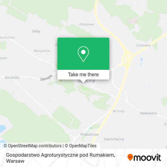 Gospodarstwo Agroturystyczne pod Rumakiem map