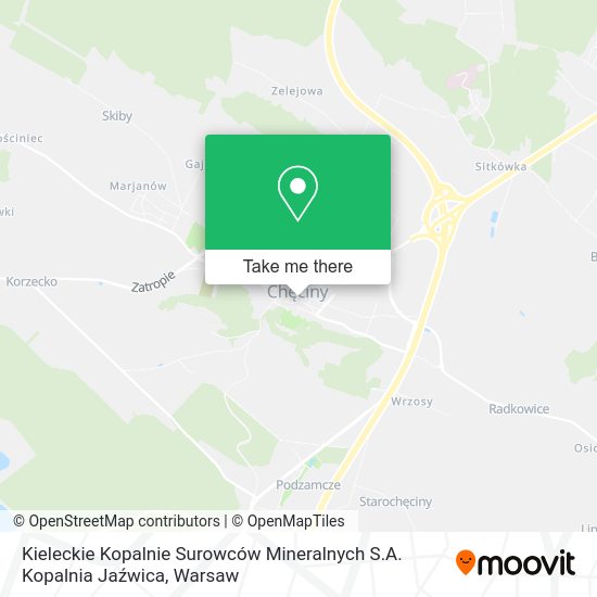 Kieleckie Kopalnie Surowców Mineralnych S.A. Kopalnia Jaźwica map