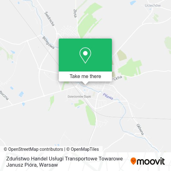 Zduństwo Handel Usługi Transportowe Towarowe Janusz Pióra map