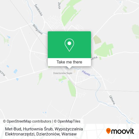 Met-Bud, Hurtownia Śrub, Wypożyczalnia Elektronarzędzi, Dzierżoniów map