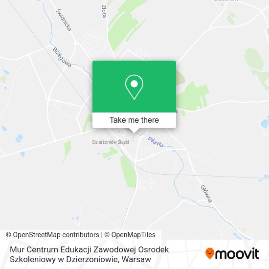 Mur Centrum Edukacji Zawodowej Osrodek Szkoleniowy w Dzierzoniowie map