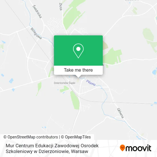 Карта Mur Centrum Edukacji Zawodowej Osrodek Szkoleniowy w Dzierzoniowie
