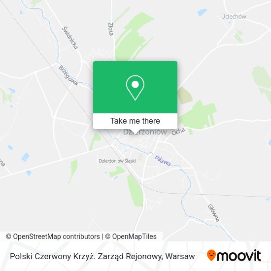 Polski Czerwony Krzyż. Zarząd Rejonowy map