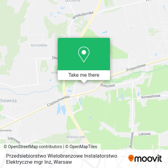 Карта Przedsiebiorstwo Wielobranzowe Instalatorstwo Elektryczne mgr Inz