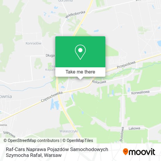 Raf-Cars Naprawa Pojazdów Samochodowych Szymocha Rafał map