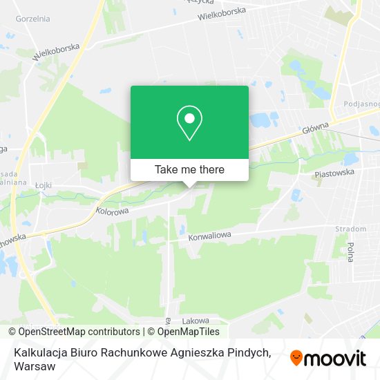 Kalkulacja Biuro Rachunkowe Agnieszka Pindych map