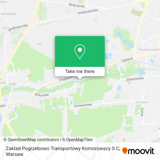 Zaklad Pogrzebowo Transportowy Komorowscy S C map