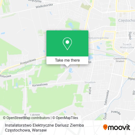 Instalatorstwo Elektryczne Dariusz Ziemba Częstochowa map