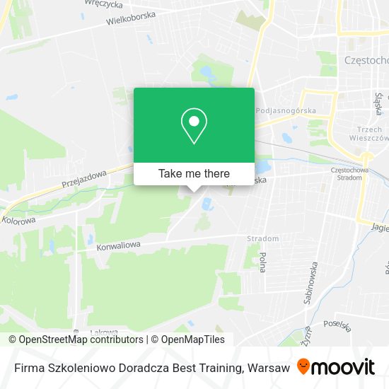 Firma Szkoleniowo Doradcza Best Training map