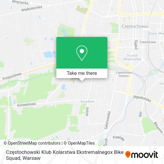 Częstochowski Klub Kolarstwa Ekstremalnegox Bike Squad map