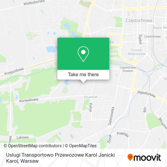 Uslugi Transportowo Przewozowe Karol Janicki Karol map