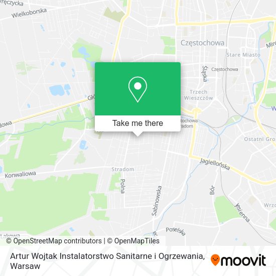 Artur Wojtak Instalatorstwo Sanitarne i Ogrzewania map