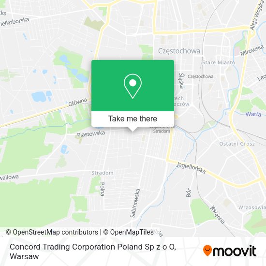 Карта Concord Trading Corporation Poland Sp z o O