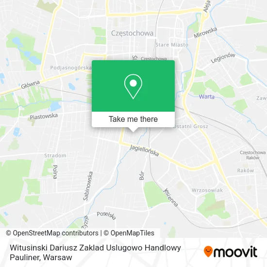 Карта Witusinski Dariusz Zaklad Uslugowo Handlowy Pauliner