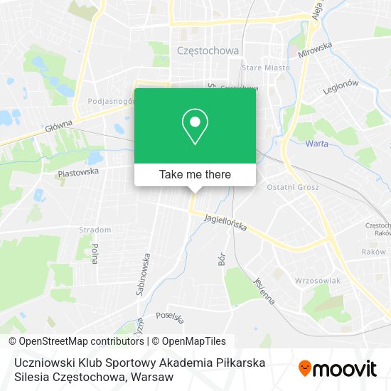 Uczniowski Klub Sportowy Akademia Piłkarska Silesia Częstochowa map