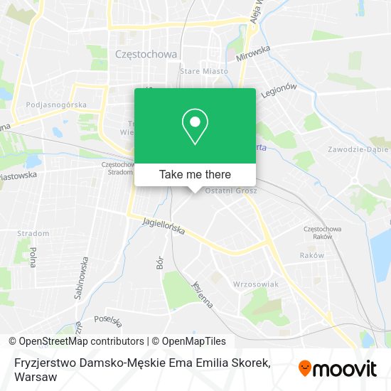 Карта Fryzjerstwo Damsko-Męskie Ema Emilia Skorek