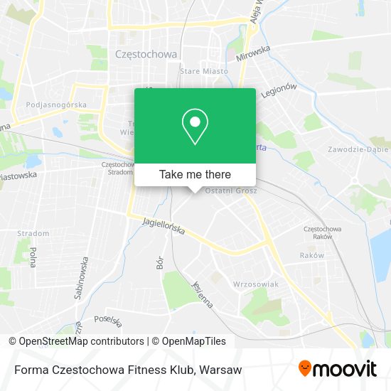 Forma Czestochowa Fitness Klub map