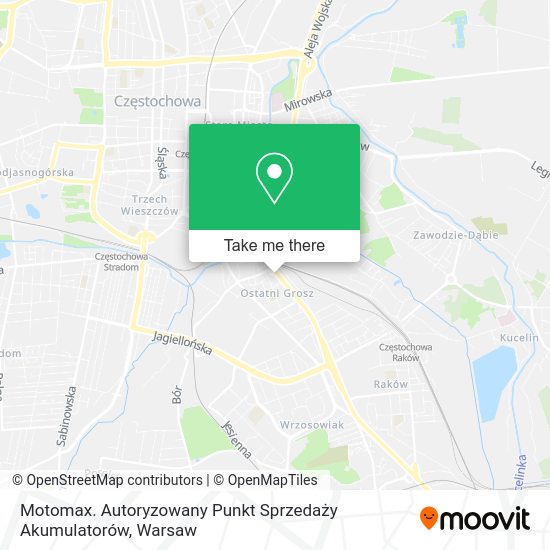 Motomax. Autoryzowany Punkt Sprzedaży Akumulatorów map