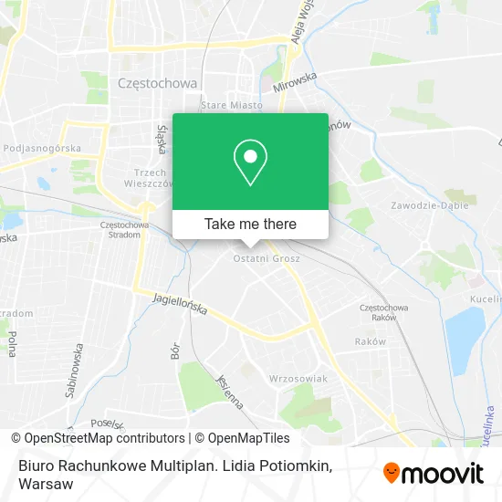 Карта Biuro Rachunkowe Multiplan. Lidia Potiomkin