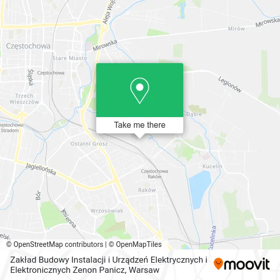 Карта Zakład Budowy Instalacji i Urządzeń Elektrycznych i Elektronicznych Zenon Panicz