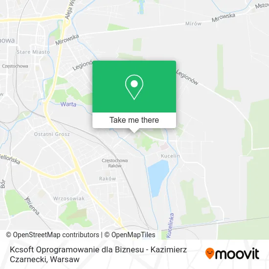 Карта Kcsoft Oprogramowanie dla Biznesu - Kazimierz Czarnecki