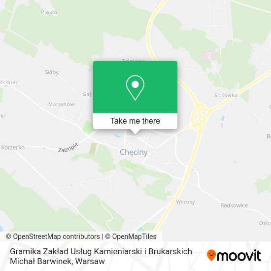 Gramika Zakład Usług Kamieniarski i Brukarskich Michał Barwinek map