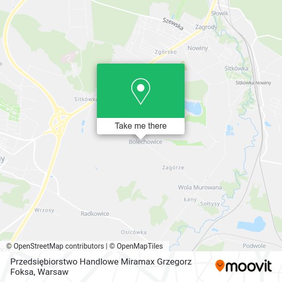 Przedsiębiorstwo Handlowe Miramax Grzegorz Foksa map