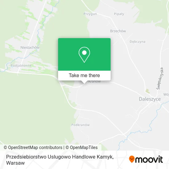 Карта Przedsiebiorstwo Uslugowo Handlowe Kamyk