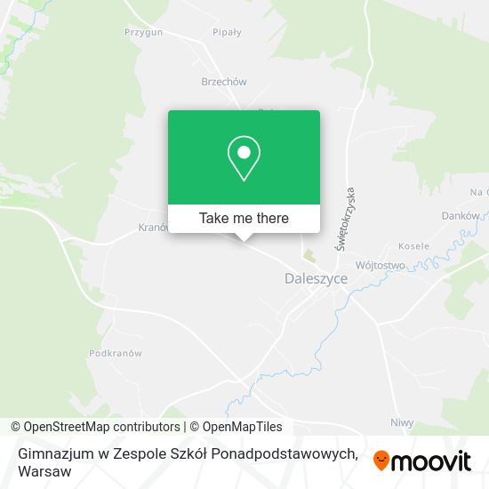 Gimnazjum w Zespole Szkół Ponadpodstawowych map