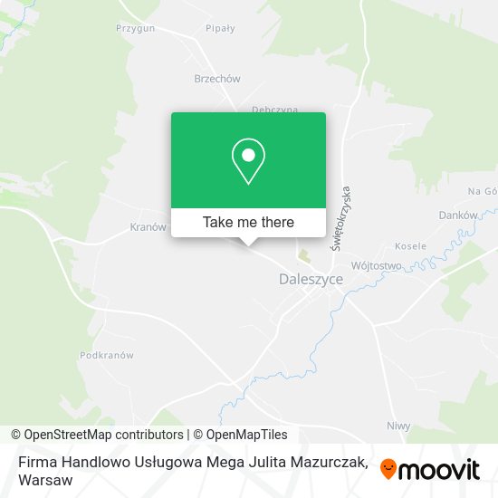 Firma Handlowo Usługowa Mega Julita Mazurczak map