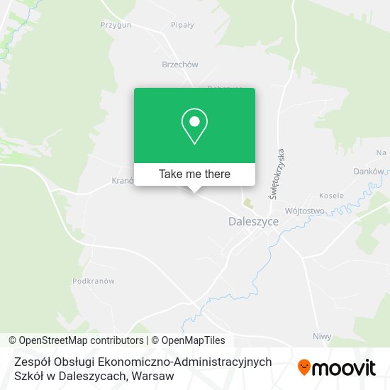 Zespół Obsługi Ekonomiczno-Administracyjnych Szkół w Daleszycach map