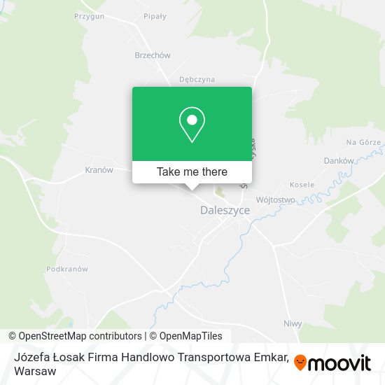 Józefa Łosak Firma Handlowo Transportowa Emkar map