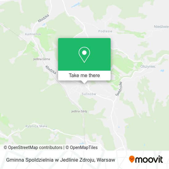 Gminna Spoldzielnia w Jedlinie Zdroju map