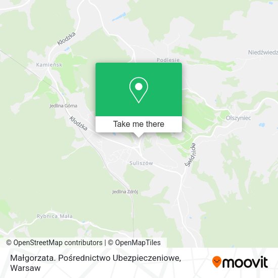 Małgorzata. Pośrednictwo Ubezpieczeniowe map