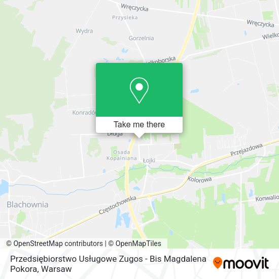 Przedsiębiorstwo Usługowe Zugos - Bis Magdalena Pokora map