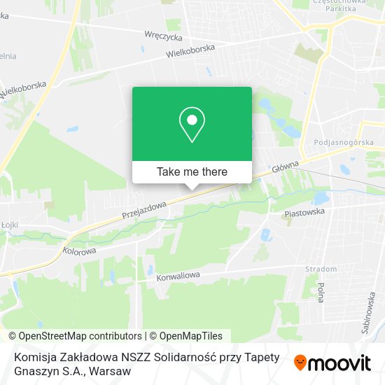 Komisja Zakładowa NSZZ Solidarność przy Tapety Gnaszyn S.A. map